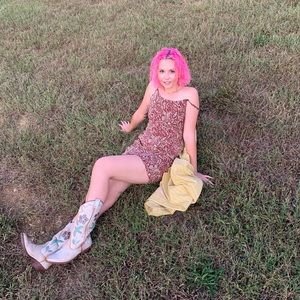 90s Vintage Cami Mini Dress in Paisley size 2